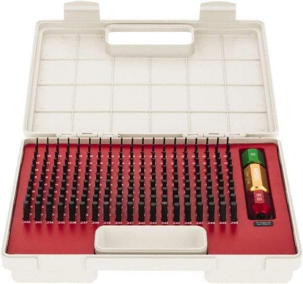 SPI - 190 Piece, 0.061-0.25 Inch Diameter Plug and Pin Gage Set - Minus 0.0002 Inch Tolerance, Class ZZ - Eagle Tool & Supply
