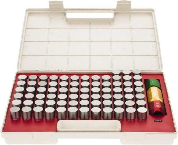 SPI - 75 Piece, 24-25.48mm Diameter Plug and Pin Gage Set - Minus 0.005mm Tolerance, Class ZZ - Eagle Tool & Supply