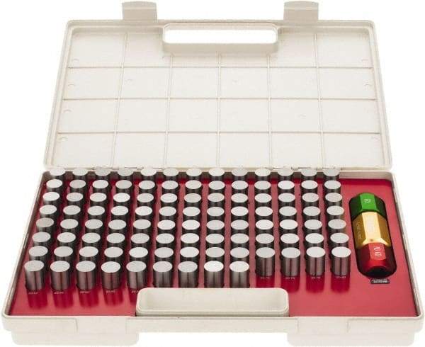 SPI - 100 Piece, 19-20.98mm Diameter Plug and Pin Gage Set - Plus 0.005mm Tolerance, Class ZZ - Eagle Tool & Supply