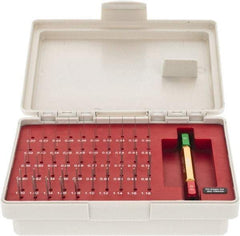 SPI - 55 Piece, 0.2-1.28mm Diameter Plug and Pin Gage Set - Plus 0.005mm Tolerance, Class ZZ - Eagle Tool & Supply