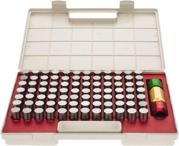 SPI - 84 Piece, 0.833-0.916 Inch Diameter Plug and Pin Gage Set - Plus 0.0002 Inch Tolerance, Class ZZ - Eagle Tool & Supply