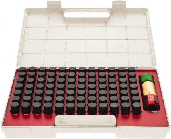 SPI - 84 Piece, 0.833-0.916 Inch Diameter Plug and Pin Gage Set - Plus 0.0002 Inch Tolerance, Class ZZ - Eagle Tool & Supply