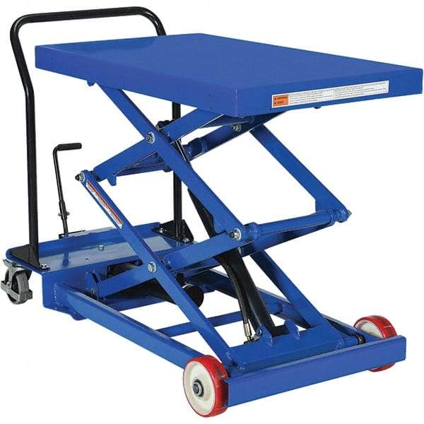 Vestil - 1,000 Lb Capacity Hydraulic Scissor Lift - 11" to 61" Lift Height, 24" Platform Length x 40" Platform Width - Eagle Tool & Supply