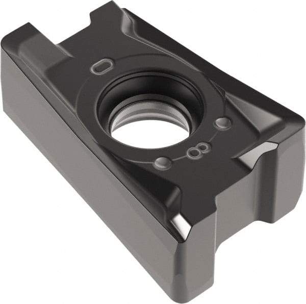 Kennametal - LNGU432 GE Grade KCPK30 Carbide Milling Insert - TiN/TiCN/Al2O3 Finish, 3/16" Thick, 0.8mm Corner Radius - Eagle Tool & Supply