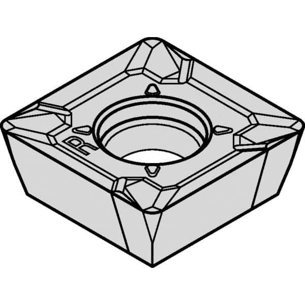 Kennametal - SDCT438 LD2 Grade KCSM40 Carbide Milling Insert - AlTiN/TiN Finish, 3/16" Thick, 1/2" Inscribed Circle, 3.18mm Corner Radius - Eagle Tool & Supply