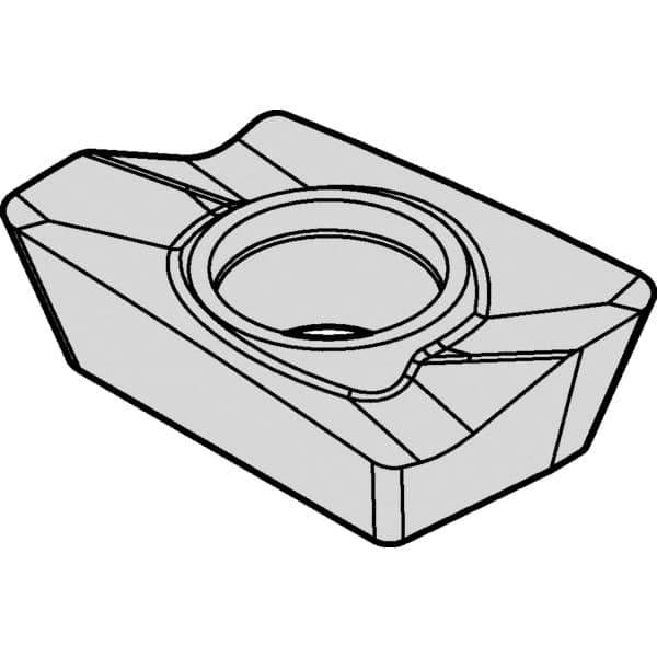Kennametal - ADCT2328 LD Grade KCSM40 Carbide Milling Insert - AlTiN/TiN Finish, 4.5mm Thick, 10mm Inscribed Circle - Eagle Tool & Supply