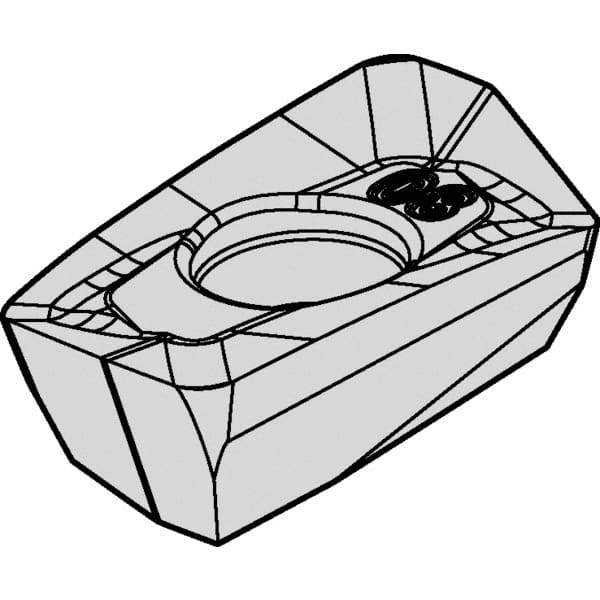 Kennametal - EC10 LD Grade KCSM40 Carbide Milling Insert - AlTiN/TiN Finish, 9/64" Thick - Eagle Tool & Supply