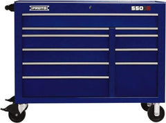 Proto - 23,779 Lb Capacity, 10 Drawer Mobile Workstation - 50" Wide x 25-1/4" Deep x 41" High, Steel, Blue - Eagle Tool & Supply