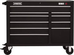 Proto - 23,779 Lb Capacity, 10 Drawer Mobile Workstation - 50" Wide x 25-1/4" Deep x 41" High, Steel, Black - Eagle Tool & Supply