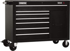 Proto - 18,109 Lb Capacity, 7 Drawer Mobile Workstation - 50" Wide x 25-1/4" Deep x 41" High, Steel, Black - Eagle Tool & Supply