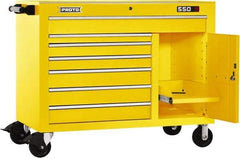 Proto - 20,092 Lb Capacity, 7 Drawer Mobile Workstation - 50" Wide x 25-1/4" Deep x 41" High, Steel - Eagle Tool & Supply