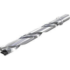 Iscar - 34 to 34.9mm Diam, 8xD, 272mm Max Drill Depth, 32mm Shank Diam, 371.2mm OAL, Replaceable Tip Drill - HFP-IQ Insert, 34 Seat Size, DFN Toolholder, Series ChamIOdrill - Eagle Tool & Supply