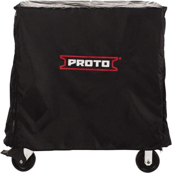 Proto - Tool Box Nylon Workstation Cover - 78" Wide x 26" High, Black, For Proto Workstations - Eagle Tool & Supply