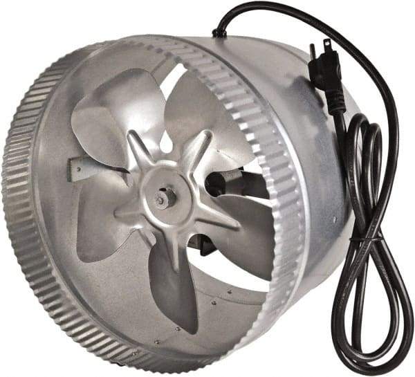 Suncourt - 10" Diam, 1.5 Amp, 120 Volt Duct Fan - 300 CFM, Single Speed - Eagle Tool & Supply