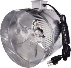 Suncourt - 8" Diam, 0.45 Amp, 120 Volt Duct Fan - 210 CFM, Single Speed - Eagle Tool & Supply