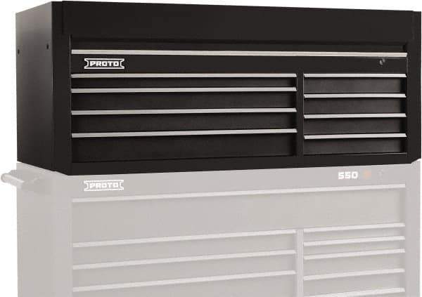 Proto - 8 Drawer Top Tool Chest - 66" Wide x 27" Deep x 27" High, Steel, Black - Eagle Tool & Supply