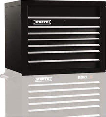 Proto - 6 Drawer Top Tool Chest - 34" Wide x 25-1/4" Deep x 27" High, Steel, Black - Eagle Tool & Supply