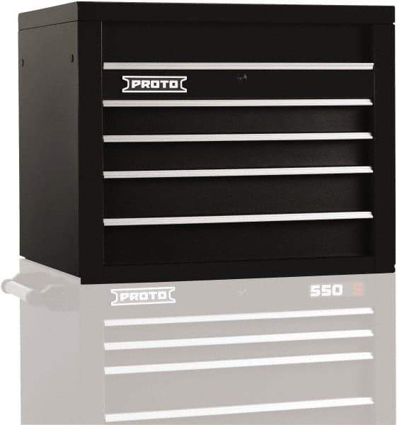Proto - 4 Drawer Top Tool Chest - 34" Wide x 25-1/4" Deep x 27" High, Steel, Black - Eagle Tool & Supply