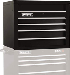 Proto - 4 Drawer Top Tool Chest - 34" Wide x 25-1/4" Deep x 27" High, Steel, Black - Eagle Tool & Supply
