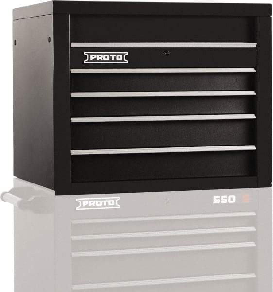 Proto - 4 Drawer Top Tool Chest - 34" Wide x 25-1/4" Deep x 27" High, Steel, Black - Eagle Tool & Supply