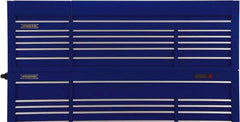 Proto - 15 Drawer Top Tool Chest - 88-1/4" Wide x 27" Deep x 27-1/4" High, Steel, Blue - Eagle Tool & Supply