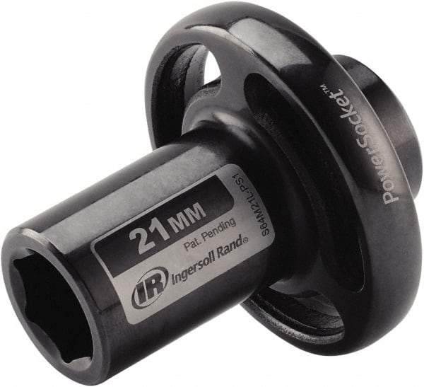 Ingersoll-Rand - 1/2" Drive 21mm Standard Impact Socket - 6 Points, 3-1/10" OAL - Eagle Tool & Supply