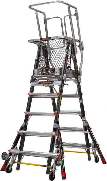 Little Giant Ladder - 4 Steps, 7' 9"' High, Type IAA Rating, Fiberglass Step Ladder - 375 Lb Load Capacity, 114" Base Width - Eagle Tool & Supply