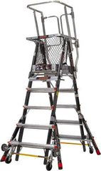 Little Giant Ladder - 4 Steps, 7' 9"' High, Type IAA Rating, Fiberglass Step Ladder - 375 Lb Load Capacity, 114" Base Width - Eagle Tool & Supply