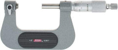 SPI - 1 to 2" Range, Mechanical Screw Thread Micrometer - Ratchet Stop Thimble, 0.001" Graduation, +/-0.0002" Accuracy - Eagle Tool & Supply