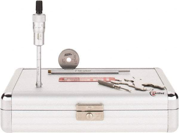 SPI - 0.275 to 0.35", 2.11" Gage Depth, Mechanical Inside Hole Micrometer - 0.0001" Graduation, 0.00016" Accuracy, Ratchet Stop Thimble - Eagle Tool & Supply