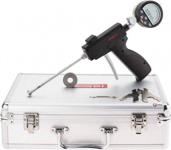 SPI - 0.425 to 1/2", 2" Deep, Pistol Grip Electronic Bore Gage - Up to 0.00016" Accuracy, 0.0001" Resolution, Includes Indicator - Eagle Tool & Supply