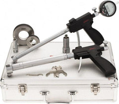 SPI - 0.8 to 2", 3.64 & 3.8" Deep, Pistol Grip Electronic Bore Gage Set - Up to 0.00016, 0.0002" Accuracy, 0.0001" Resolution, Includes Indicator - Eagle Tool & Supply