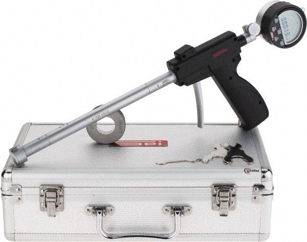 SPI - 1 to 1.2", 3.64" Deep, Pistol Grip Electronic Bore Gage - Up to 0.00016" Accuracy, 0.0001" Resolution, Includes Indicator - Eagle Tool & Supply