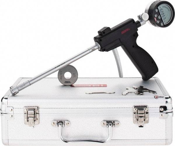 SPI - 0.65 to 0.8", 2.6" Deep, Pistol Grip Electronic Bore Gage - Up to 0.00016" Accuracy, 0.0001" Resolution, Includes Indicator - Eagle Tool & Supply
