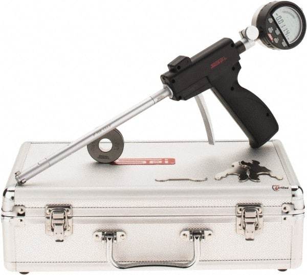 SPI - 0.5 to 0.65", 2.6" Deep, Pistol Grip Electronic Bore Gage - Up to 0.00016" Accuracy, 0.0001" Resolution, Includes Indicator - Eagle Tool & Supply