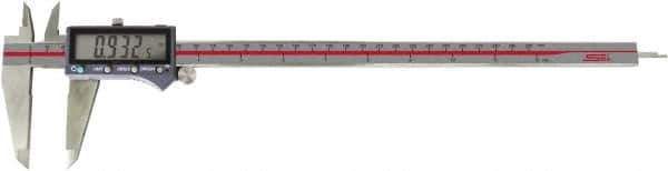 SPI - 0 to 12" Range 0.0005" Resolution, IP54 Electronic Caliper - Stainless Steel with 2-1/2" Stainless Steel Jaws, 0.0015" Accuracy, Wireless Output - Eagle Tool & Supply