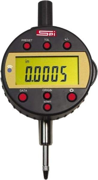 SPI - 0 to 1/2" Range, 0.0005" Graduation, Electronic Drop Inidicator - 0.0005" Accuracy - Eagle Tool & Supply