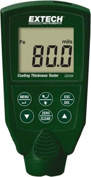 Extech - 0 to 80 mil LCD Coating Thickness Gage - For Use with Ferrous/Nonferrous Coatings - Eagle Tool & Supply