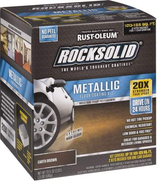 Rust-Oleum - 70 oz Gloss Brown Floor Coating - Low Odor - Eagle Tool & Supply