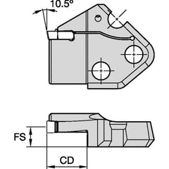 Kennametal - Left Hand Cut Indexable Grooving Cartridge - EG0600M06P04 Insert Style - Eagle Tool & Supply