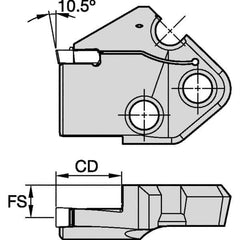 Kennametal - Right Hand Cut Indexable Grooving Cartridge - EG0800M08P08 Insert Style - Eagle Tool & Supply