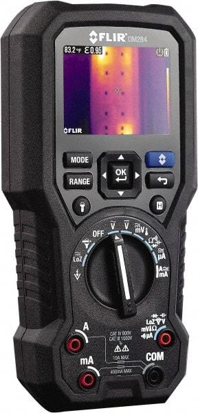 FLIR - DM284, CAT IV, 1,000 VAC/VDC, Digital Thermal Imaging Multimeter - 50 mOhm, Measures Voltage, Capacitance, Current, Frequency, Resistance, Temperature - Eagle Tool & Supply