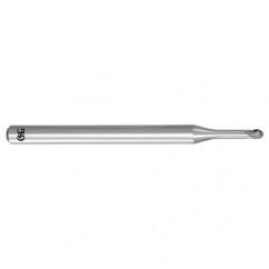 3mm Dia. - 60mm OAL - Solid Carbide - Ball End HP End Mill-2 FL - Eagle Tool & Supply