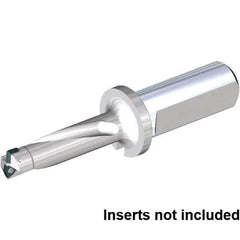 Kennametal - 60mm Max Drill Depth, 3xD, 20mm Diam, Indexable Insert Drill - 2 Inserts, 25mm Shank Diam, Straight Shank - Eagle Tool & Supply