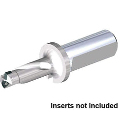Kennametal - 49mm Max Drill Depth, 2xD, 24.5mm Diam, Indexable Insert Drill - 2 Inserts, 25mm Shank Diam, Straight Shank - Eagle Tool & Supply