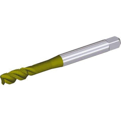 Kennametal - 1/4-20 3 Flute 2B Plug Spiral Flute Tap - Cobalt, Oxide Finish, 80mm OAL, Right Hand Flute, Right Hand Thread - Exact Industrial Supply