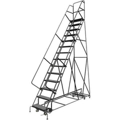 TRI-ARC - Rolling & Wall Mounted Ladders & Platforms Type: All-Directional Ladder Style: Rolling Safety Ladder - Eagle Tool & Supply