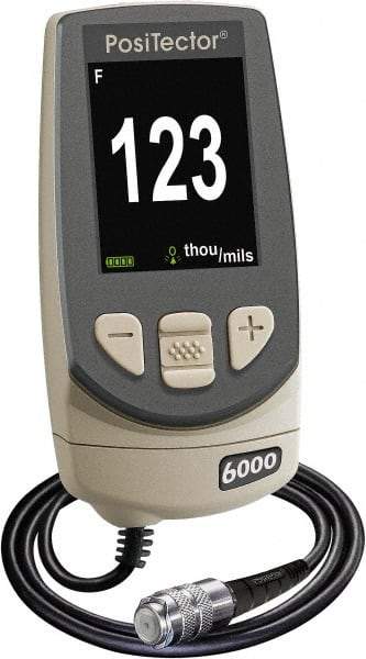 Made in USA - 0 to 250 mil Color LCD Coating Thickness Gage - For Use with PosTector 200, 6000, DPM, SPG & UTG Probes - Eagle Tool & Supply