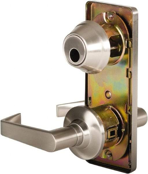 Stanley - Grade 2 Passage Lever Lockset for 1-3/8 to 2" Thick Doors - 2-3/4" Back Set, Keyless Cylinder, Brass Alloy, Satin Nickel Finish - Eagle Tool & Supply