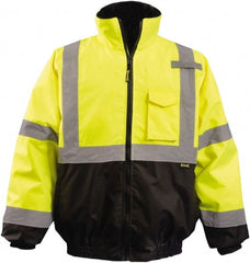 OccuNomix - Size 2XL Hi-Viz Yellow & Black High Visibility Jacket/Coat - Eagle Tool & Supply